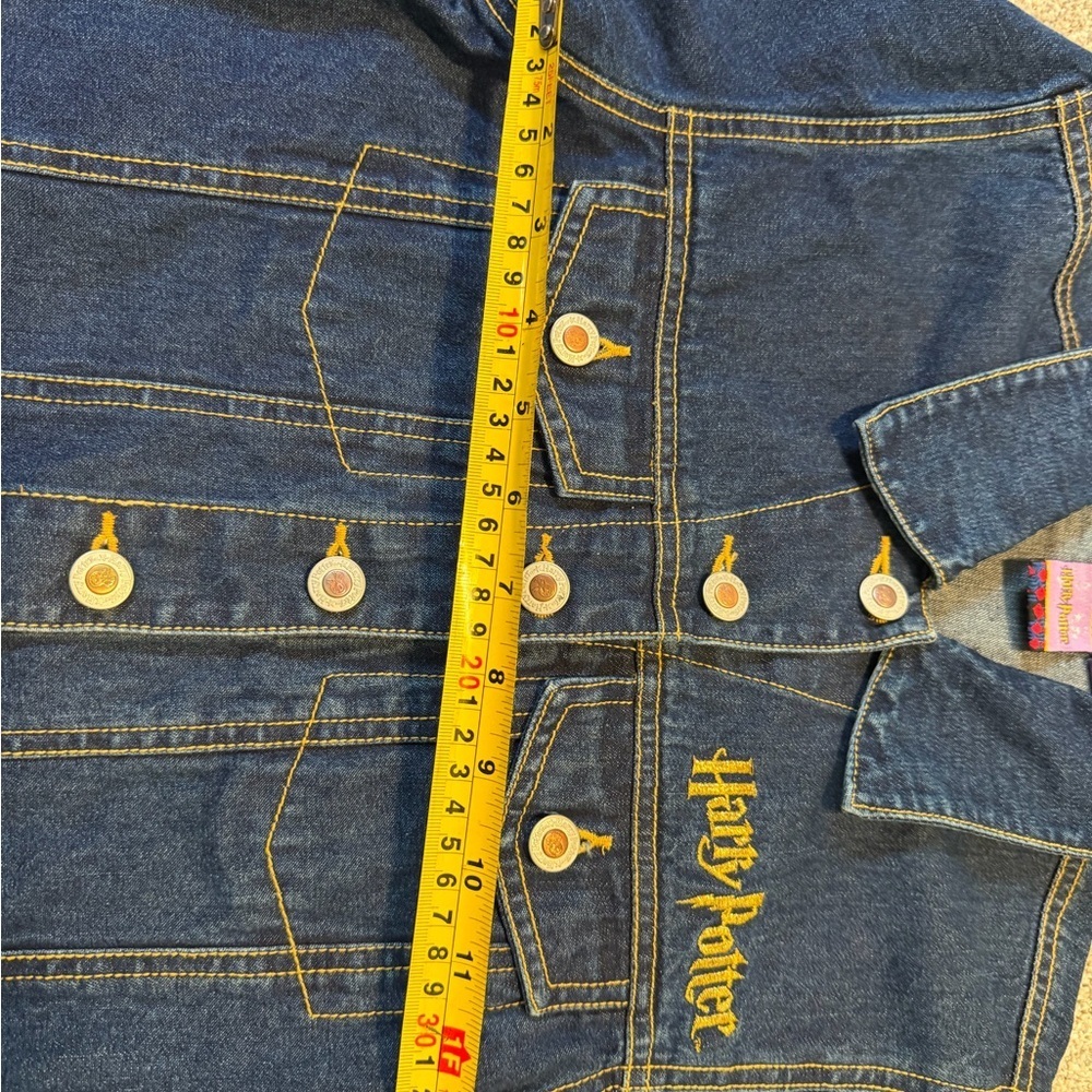 Vintage Harry Potter Denim Jacket Youth M (10โ12) | Y2K Rhinestone Golden Snitch - Picture 10 of 10